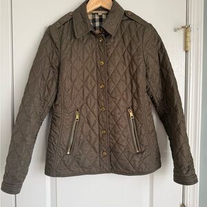 Burberry Copford Quilted Jacket - Olive Green